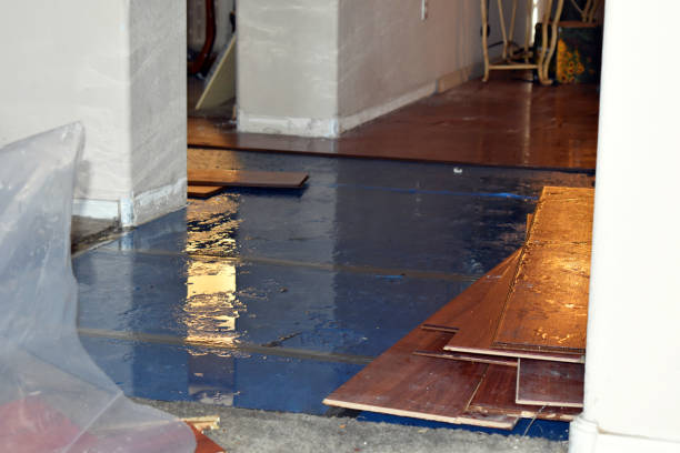 Professional Water Damage Restoration technician working in Little Compton, RI